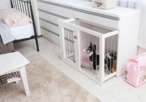 スタイリッシュ家具一体化ペットケージ室内犬用
